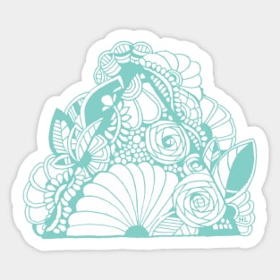 Mint floral tattoo Sticker